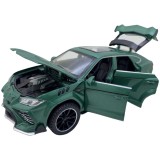 Macheta replica Lamborghini Urus verde deschide 4 usi, prtbagaj si capota, lumini si sunete