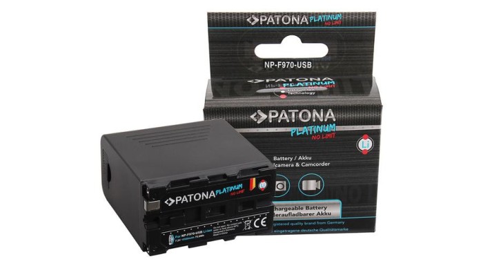 Baterie Sony NP-F970 NP-F960 NP-F950 DCR-VX2100 platinum 10500 mAh / baterie re&icirc;ncărcabilă - Patona