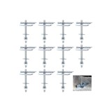 Set de 11 dibluri cu balot M8 x 100 mm, fabricate din oțel carbon galvanizat