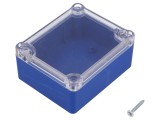 Carcasă universală ABS albastru IP65 74x89x41mm