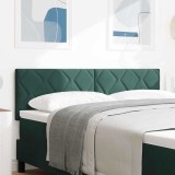 Tăblia, design blocuri de diamant, verde &icirc;nchis, 144 cm din catifea