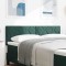 vidaXL Tăblie cap Pe perete Geometric Verde &icirc;nchis 144 cm Catifea 42007251