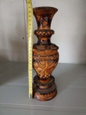 VAZA DIN LEMN SCULPTATA (1). PRODUS DE COLECTIE, DECOR-237939