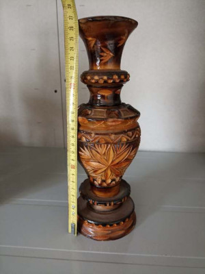 VAZA DIN LEMN SCULPTATA (1). PRODUS DE COLECTIE, DECOR-237939 foto
