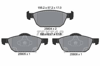 TEXTAR 2580401 Q+ set placute frana,frana disc foto