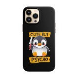 Husa compatibila cu Apple iPhone 13 model Sweet but psycho,Silicon, Tpu, Viceversa, Transparent, Carcasa