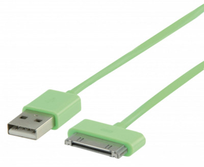 Cablu de alimentare si transfer date pentru iPod iPhone iPad 1m verde VALUELINE foto