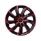 Set 4 Capace Roti 17 inchi (R17), Stig Rosu-Negru, Compatibil cu Mitsubishi