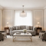 Candelabru din cristal PROWES Magno, 10xE14, D60 cm, crom lucios