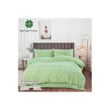 Cumpara ieftin Lenjerie Cocolino Cu Blanita de Iepure Pentru Pat Dublu, 4 piese , VERDE DESCHIS - PUC98