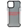 Husa iPhone 11 Pro, TPU+PC, Fibra Carbon, Argintie, Protectie Premium
