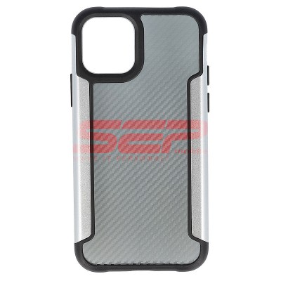 Toc TPU+PC Carbon Fiber Apple iPhone 11 Pro Silver foto