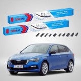 Cumpara ieftin Ștergătoare Skoda Scala NW1 2019-prezent | Set Față Flat &ndash; TeamCar&reg;