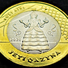 Moneda exotica bimetal 100 TENGE - KAZAHSTAN, anul 2020 *cod 1992 = Sulý Áiel