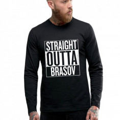 Bluza barbati neagra - Straight Outta Brasov - L