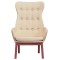 Scaun de relaxare, crem, material textil - 3