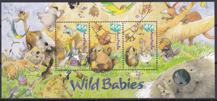 DB1 Fauna Australia Animale Desene Pictura MS MNH