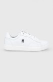 G-Star ghete de piele culoarea alb, cu toc plat