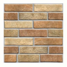 Set 10 x Placi Tapet Autocolant 3D cu Imitatie de Caramida de Piatra, 30x30 cm Maro