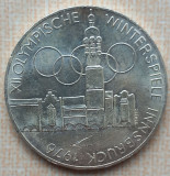 (A376) MONEDA DIN ARGINT AUSTRIA- 100 SCHILLING 1976,JOCURILE OLIMPICE INNSBRUCK