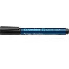 Set 10 Markere Permanente Schneider Maxx 130, Varf Rotund, Scriere 1-3 mm, Negru, Marker Permanent, Accesorii Birou, Instrumente de Scris foto