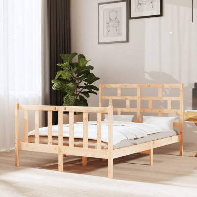 Cadru de pat, 140x190 cm, lemn masiv de pin GartenMobel Dekor foto