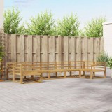 vidaXL Set de canapele de exterior 7 pcs Alb Lemn Solid de Acacia 3386983
