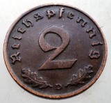 2.857 GERMANIA 2 REICHSPFENNIG 1938 D, Europa, Bronz