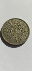 moneda 2 shillings 1956 marea britanie foto