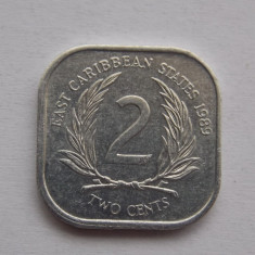 2 cents 1989 EAST CARIBBEAN STATES