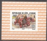 Ivory Coast 1981 Cars, Grand Prix de France, 80F, imperf. sheet, MNH S.075, Nestampilat