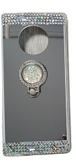 Husa silicon oglinda , inel si pietricele Huawei Mate 30 Pro , Argintiu foto