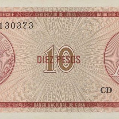 CUBA █ bancnota █ 10 Pesos █ 1985 █ P-FX4 █ Serie A █ UNC █ necirculata