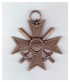 Crucea de merit a razboiului germana pentru combatanti, clasa a II-a (Kriegsverdienstkreuz, War Merit Cross), fara marcaj