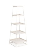 Raft pardoseala 5 polite otel alb 48x48x133h