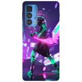 Husa compatibila cu Motorola G20 model Cyberpunk neon samurai, Silicon, TPU, Viceversa, Transparent, Carcasa