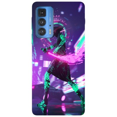 Husa compatibila cu Motorola G20 model Cyberpunk neon samurai, Silicon, TPU, Viceversa foto