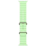 Curea pentru Apple Watch 49mm, Neon Green Ocean Band - Natural Titanium Finish