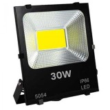 Proiector LED Exterior Negru, IP66, Rezistent la apa, Aluminiu si sticla de inalta rezistenta, alb&nbsp;natural&nbsp;6000K