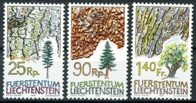 C4048 - Lichtenstein 1986 - Copaci 3v. nestampilat ,perfecta stare foto