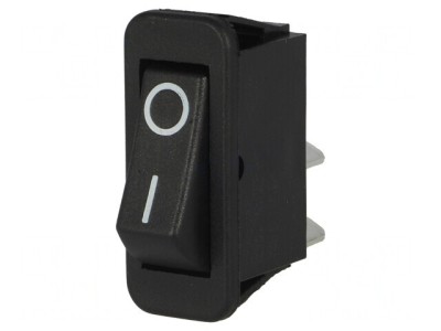 Rocker Switch SPST ON-OFF 16A 250V Black foto