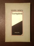 Marin Mincu (dedicație pentru soție/ autograf) - Cumpănă (1968; tiraj 740 ex.)
