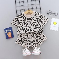 Costumas pentru fetite - Leopardul crem (Marime Disponibila: 6-9 luni (Marimea foto