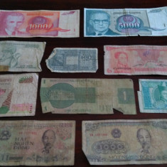 10 bancnote rupte, uzate, cu defecte (cele din imagine) #12