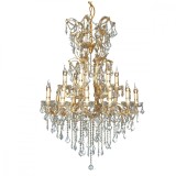 Cumpara ieftin Candelabru din cristal si metal auriu &Oslash; 85 cm x 120 / 230 h