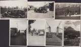 399S Lot de 7 poze cu 2 autoturisme de epocă cu numere de &icirc;nmatriculare de Sighișoara, interbelice