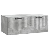 vidaXL Oglindă TV montată pe perete Gri Beton 78,5 x 41 x 30 cm 899028