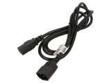 Cablu IEC C14 tată la IEC C15 mamă 1,8m negru 10A