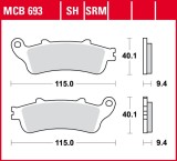 Cumpara ieftin Set placute frana fata TRW MCB693SRM - Honda FES 125-150 Pantheon - FES 250 Foresight - FJS 400-600 Silver Wing