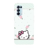 Husa compatibila cu Oppo A73, Viceversa, model Flower fall Hello kitty, Silicon, TPU, Transparent, Carcasa